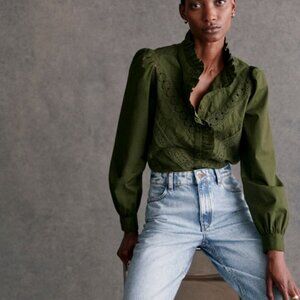 Sezane Lou Shirt Perfect Green Size 38/6